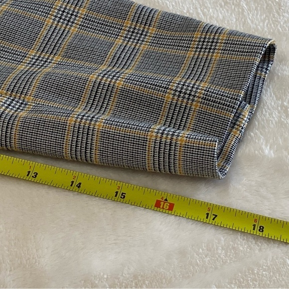 ASOS / Yellow, Black & White Hounds Tooth Print Blazer Size US 8 - Picture 11 of 12